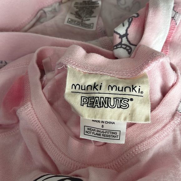 Munki Munki Peanuts/2 piece pj set/size 8 - Picture 12 of 12